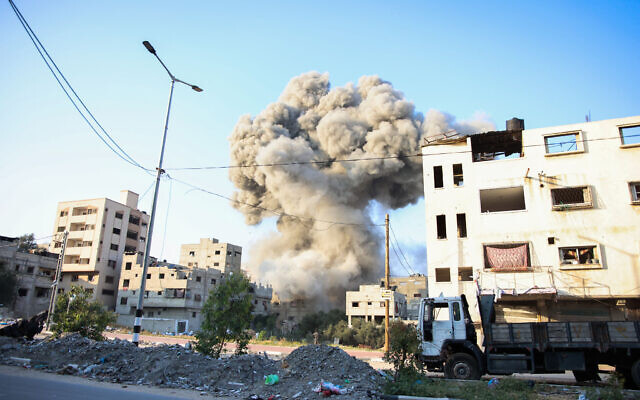 A plume of smoke billows during Israeli bombardment at Al-Daraj neighbourhood in Gaza City on April 16, 2024, amid ongoing battles between Israel and Hamas (AFP) A plume of smoke billows during Israeli bombardment at Al-Daraj neighbourhood in Gaza City on April 16, 2024, amid ongoing battles between Israel and Hamas (AFP)