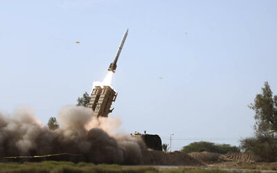 In this picture released by the official website of the Iranian Army on Jan. 19, 2024, a missile is launched during a military drill in southern Iran (Iranian Army via AP)