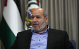 FILE: Hamas's Khalil al-Hayya speaks during an interview with The Associated Press, in Istanbul, Turkey, April 24, 2024. (AP Photo/Khalil Hamra)