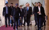 File - Prime Minister Benjamin Netanyahu arrives for a Likud meeting at the Knesset, Jerusalem on February 5, 2024. (Yonatan Sindel/Flash90)