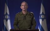 IDF Spokesman Rear Adm. Daniel Hagari delivers a press briefing following a deadly strike on World Central Kitchen volunteers in the Gaza Strip overnight, April 2, 2024. (Screenshot)