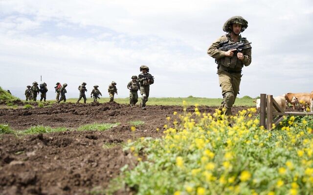IDF soldiers operate in northern Israel as military says it remains on high alert ahead of Passover holiday, April 22, 2024. (Israel Defense Forces)