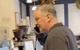 Alec Baldwin is accosted by an anti-Israel protester at a New York coffee shop in an undated video circulating on social media (Screenshot/X/ Used in accordance with Clause 27a of the Copyright Law)