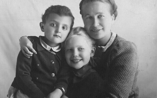 A very young Elida (left) with Stanislava and her daughter Audra, who hid Elida (renamed Rita) on their farm from late 1943 to the end of the war. (Courtesy of Zipora Klein Jakob)
