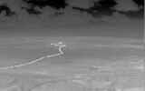 This image, from a video released by the IDF on April 6, 2024, shows a Hamas tunnel being demolished in the Khan Younis area in southern Gaza. (Israel Defense Forces)
