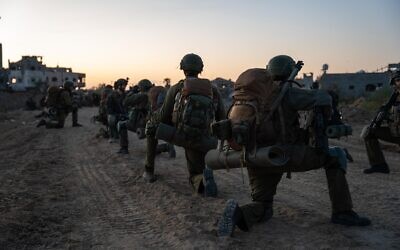 Israeli troops operating in the Gaza Strip in an undated image released by the military on May 12, 2024 (Israel Defense Forces)