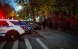 Illustrative: NYPD vehicles in a religious neighborhood in Brooklyn, November 6, 2022. (Luke Tress)