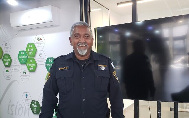 Police Superintendent Eyal Aharon. (Maya Zanger-Nadis/Times of Israel)
