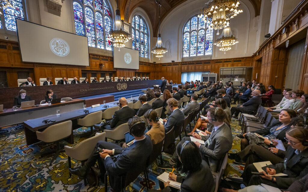 The International Court of Justice hears oral arguments over South Africa's application asking the court to order Israel to halt its military campaign against Hamas, May 17, 2024. (International Court of Justice) The International Court of Justice hears oral arguments over South Africa's application asking the court to order Israel to halt its military campaign against Hamas, May 17, 2024. (International Court of Justice)