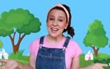 Ms. Rachel, the hit children's video educator and singer-songwriter, in a clip from one of her videos. (Screenshot via YouTube/ JTA)
