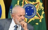 Brazilian President Luiz Inacio Lula da Silva during a ministerial meeting at the Planalto Palace in Brasilia, Brazil, on May 13, 2024. (Evaristo Sa / AFP)
