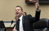 Rep. Jared Moskowitz, Democrat-Florida, speaks during a House Oversight and Accountability Committee hearing on Capitol Hill in Washington, March 20, 2024. (Jose Luis Magana/AP)