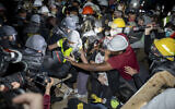 Police clash with anti-Israel demonstrators on the UCLA campus, May 2, 2024, in Los Angeles. (AP/Ethan Swope)