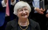 Treasury Secretary Janet Yellen is awarded an honorary doctorate at the Frankfurt School of Finance in Frankfurt, Germany, May 21, 2024. (AP Photo/Michael Probst)
