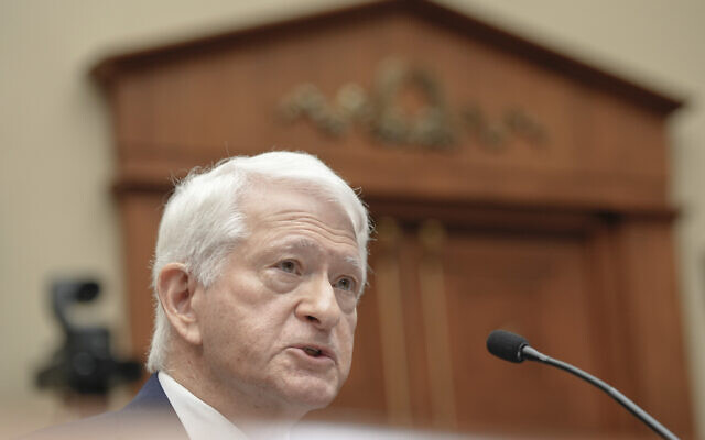 UCLA Chancellor Gene Block testifies during a hearing of the House Committee on Education and the Workforce regarding anti-Israel protests on college campuses on Capitol Hill, May 23, 2024, in Washington. (AP Photo/Mariam Zuhaib) UCLA Chancellor Gene Block testifies during a hearing of the House Committee on Education and the Workforce regarding anti-Israel protests on college campuses on Capitol Hill, May 23, 2024, in Washington. (AP Photo/Mariam Zuhaib)