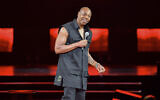 Comedian Dave Chappelle performs at Madison Square Garden during his 50th birthday celebration week on August 22, 2023, in New York. (Evan Agostini/Invision/AP)