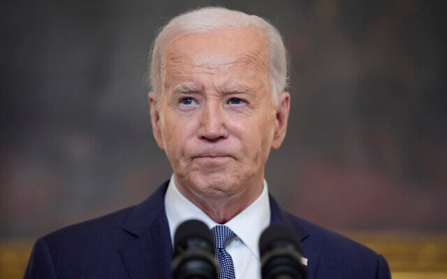 US President Joe Biden delivers remarks on the Israel-Hamas war, from the State Dining Room of the White House, May 31, 2024, in Washington. (AP Photo/Evan Vucci) US President Joe Biden delivers remarks on the Israel-Hamas war, from the State Dining Room of the White House, May 31, 2024, in Washington. (AP Photo/Evan Vucci)
