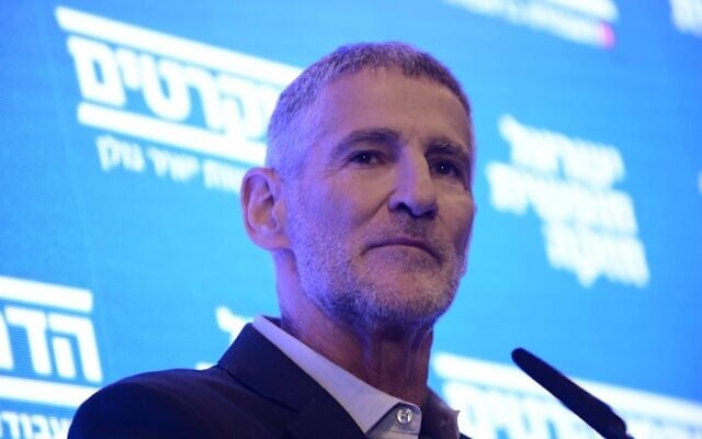 Yair Golan speaks after the results were announced in the Labor party primary elections, in Tel Aviv, May 28, 2024. (Tomer Neuberg/Flash90) Yair Golan speaks after the results were announced in the Labor party primary elections, in Tel Aviv, May 28, 2024. (Tomer Neuberg/Flash90)