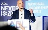 Anti-Defamation League CEO Jonathan Greenblatt at the Never is Now conference in New York, March 5, 2024. (courtesy)
