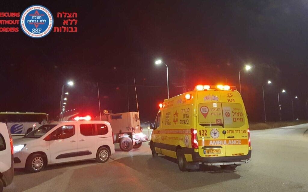 The scene of a car-ramming attack near Nablus in the West Bank, May 29, 2024. (Rescue without Borders)