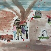 Art piece from a display at Ulpanit Elisheva girls school in Pardes Hannah-Karkur. (courtesy)
