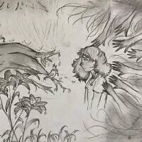 Art piece from a display at Ulpanit Elisheva girls school in Pardes Hannah-Karkur. (courtesy)
