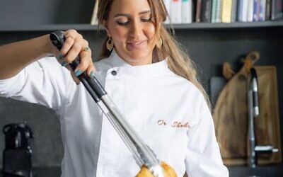 Or Shocron prepares treats for her cafe, ORYOSSS (Asaf Karela)