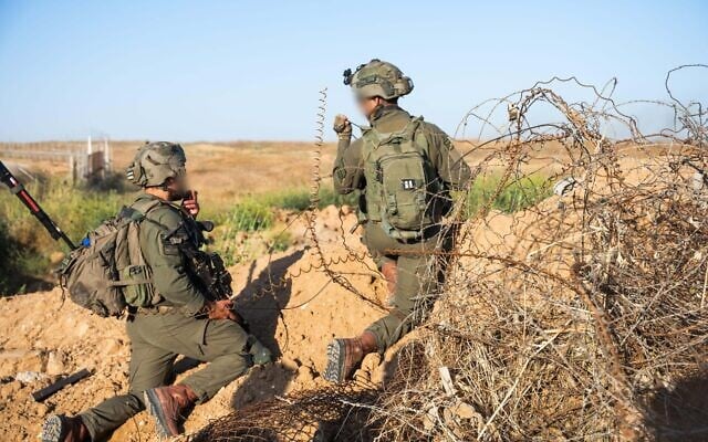 IDF soldiers are seen operating in the Gaza Strip in an undated image released on May 2, 2024. (Israel Defense Forces)