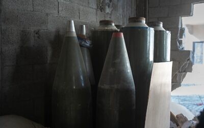 Illustrative - A cache of rockets is found by IDF troops in northern Gaza's Jabaliya, in a handout image released May 17, 2024. (Israel Defense Forces)