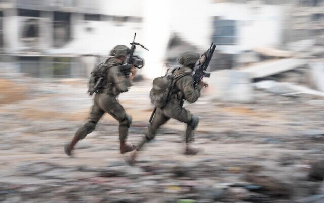 IDF troops operate in northern Gaza's Jabaliya, in a handout photo published May 31, 2024. (Israel Defense Forces) IDF troops operate in northern Gaza's Jabaliya, in a handout photo published May 31, 2024. (Israel Defense Forces)