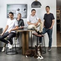 Founders of US-Israeli cyber unicorn Wiz from left to right: VP Product Yinon Costica, CEO Assaf Rappaport, CTO Ami Luttwak, and VP R&D Roy Reznik. (Avishag Shaar-Yashuv)