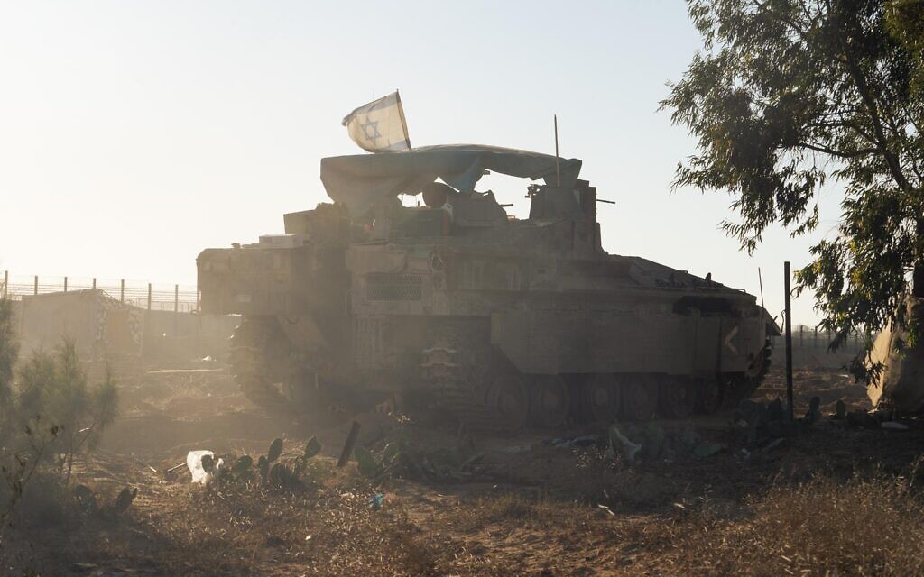 Israeli troops operate in the Gaza Strip, in a handout photo published May 14, 2024. (Israel Defense Forces)