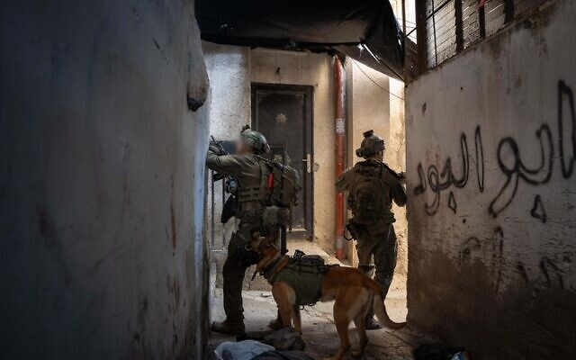 IDF troops operate in the West Bank city of Tulkarem, in a handout image released May 6, 2024 (Israel Defense Forces) IDF troops operate in the West Bank city of Tulkarem, in a handout image released May 6, 2024 (Israel Defense Forces)