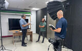 Communications Ministry inspectors raid the Al Jazeera network's Nazareth office, May 9, 2024. (Communications Ministry)