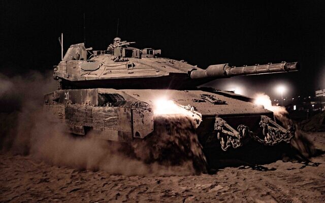 An Israeli tank operating in the Gaza Strip, in images published on June 5, 2024. (Israel Defense Forces)