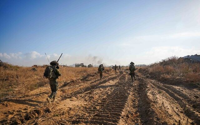Troops operate in Gaza in a handout photo released for publication on June 6, 2024. (Israel Defense Forces)