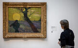 A picture taken on March 14, 2023, shows "The Sower with Setting Sun," a masterpiece by Vincent van Gogh, part of the Emil Buhrle Collection exhibited at the Kunsthaus Zurich. (Arnd Wiegmann/AFP)