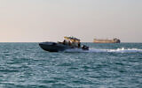 Yemeni coastguards loyal to the internationally recognized government ride in a patrol boat in the Red Sea off the government-held town of Mokha in the western Taiz province, close to the strategic Bab al-Mandab Strait, on April 15, 2024. (Khaled Ziad/AFP)