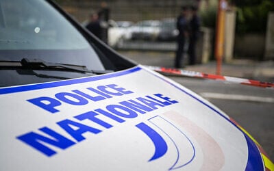 Illustrative: This photograph shows a view of a parked French National Police car, in front of the Caen-Ifs prison in Ifs, near Caen, northwestern France, on May 14, 2024. (Lou Benoist/AFP)