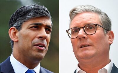 Britain's Prime Minister Rishi Sunak (L) and Britain's main opposition Labour Party leader Keir Starmer (R). (Photo by Molly DARLINGTON and Andy BUCHANAN / various sources / AFP)