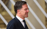 The Netherlands' Prime Minister Mark Rutte arrives to attend an informal EU leaders summit in Brussels, on June 17, 2024. (Nick Gammon/AFP)