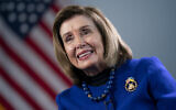 Former House Speaker Nancy Pelosi, Democrat-California, at the Capitol in Washington, on April 19, 2023. (J. Scott Applewhite/AP)