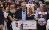 Senate Majority Leader Chuck Schumer speaks during the annual Israel Day Parade on Fifth Avenue in New York, June 2, 2024. (AP Photo/Yuki Iwamura)