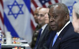 Defense Secretary Lloyd Austin speaks during a meeting with Israeli Defense Minister Yoav Gallant at the Pentagon in Washington, June 25, 2024. (AP/Susan Walsh)