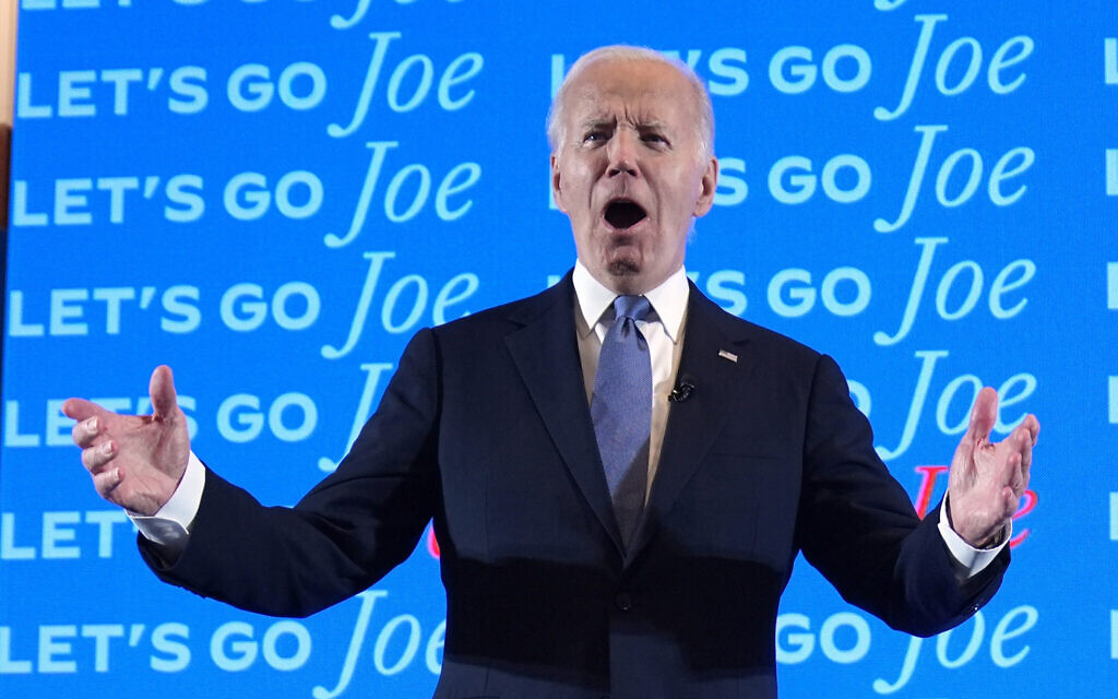President Joe Biden visits a presidential debate watch party in Atlanta, Georgia, June 27, 2024, (AP Photo/Evan Vucci)