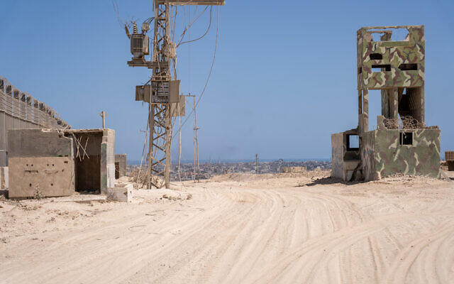 A view of southern Gaza's Rafah from the Philadelphi Corridor on the border with Egypt, June 18, 2024. (Emanuel Fabian/Times of Israel) A view of southern Gaza's Rafah from the Philadelphi Corridor on the border with Egypt, June 18, 2024. (Emanuel Fabian/Times of Israel)