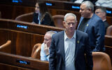 MK Benny Gantz attends a plenum session at the Knesset on June 11, 2024. (Yonatan Sindel/Flash90)