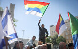 Druze protest outside the Prime Minister's Office in Jerusalem, demanding equal rights, June 30, 2024 (Yonatan Sindel/Flash90)