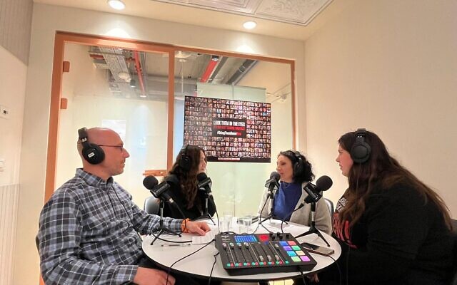 From left Prof. Lior Zener, Dean of the Harry Radzyner Law School, Romy Kaplan, Law and Government Student, Meirav Leshem Gonen, mother of Romi Gonen who was taken captive by Hamas from the Re'im Music From left Prof. Lior Zener, Dean of the Harry Radzyner Law School, Romy Kaplan, Law and Government Student, Meirav Leshem Gonen, mother of Romi Gonen who was taken captive by Hamas from the Re'im Music