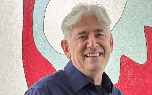 Artist Tobi Kahn, whose work is on display at the exhibit 'Memory and Inheritance: Paintings and Ceremonial Objects by Tobi Kahn' at the Museum at Eldridge Street in New York's Lower East Side, Spring 2024. (Erin Flynn/ Courtesy of Museum at Eldridge Street)